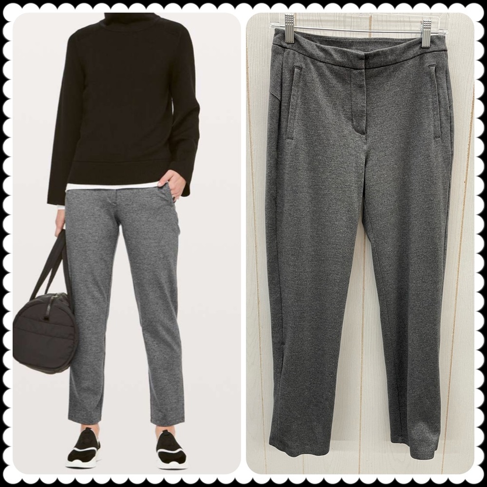 Lululemon On the move Dress Pant Sz 4 Gray Ankle